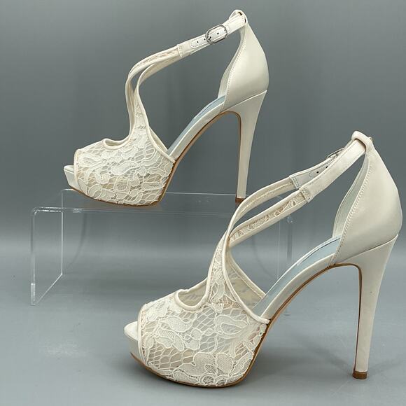 NEW Nine West Women’s Hanyap 2 Platform Sandals White Size 6M - Picture 2 of 10